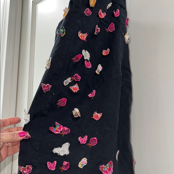 Floral Black Mini Dress plus size - Picture 3 of 5